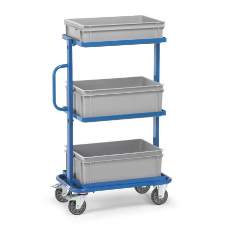Servante pour 3 bacs plastiques Servante pour 3 bacs plastiques