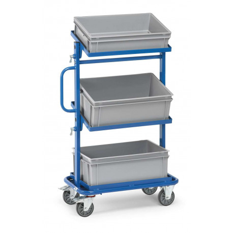 Servante pour bacs plastiques - 3 étagères Servante pour bacs plastiques - 3 étagères