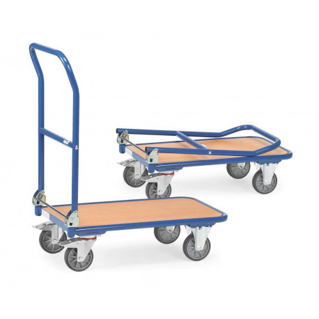 Chariot pliant à dossier rabattable en mélaminé Chariot pliant à dossier rabattable en mélaminé