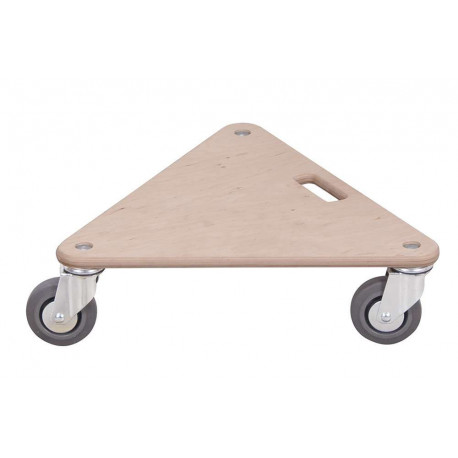 Plateau roulant triangulaire - roues caoutchouc Plateau roulant triangulaire - roues caoutchouc