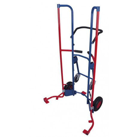 Diable porte-pneus avec 2 roues de support Diable porte-pneus avec 2 roues de support