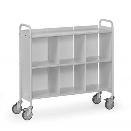 Chariot de bureau 3 plateaux et 2 séparations Chariot de bureau 3 plateaux et 2 séparations