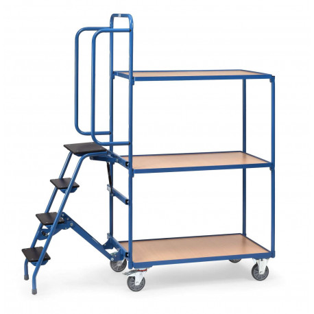 Chariot préparateur de commandes à 3 plateaux Chariot préparateur de commandes à 3 plateaux