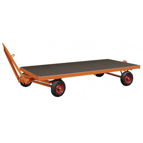 Remorque industrielle tractable avec 1 essieu directeur Remorque industrielle tractable avec 1 essieu directeur