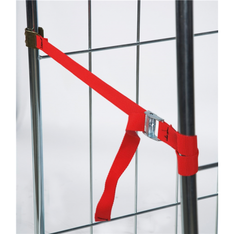 Sangle de sécurité rouge pour roll conteneur Kongamek Sangle de sécurité rouge pour roll conteneur Kongamek