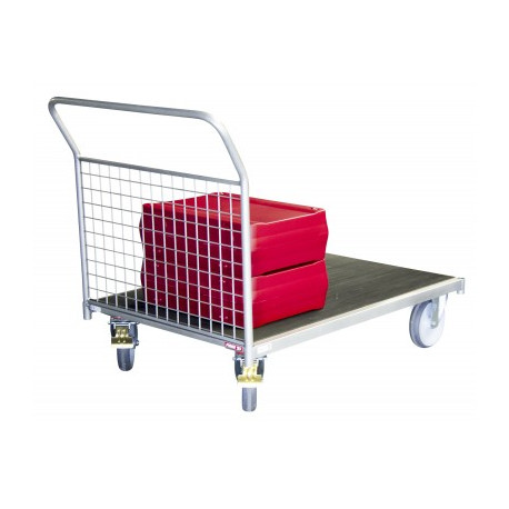 Chariot FIMM 500 kg 1000 x 700 mm tapis 1 dossier grillagé Chariot FIMM 500 kg 1000 x 700 mm tapis 1 dossier grillagé