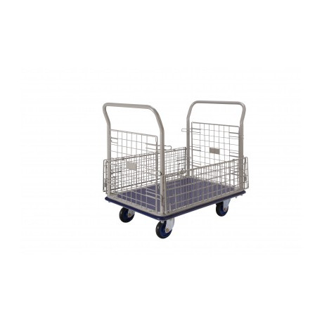 Chariot FIMM 400 kg 870 x 570 mm grillagés 2 dossiers 2 ridelles Chariot FIMM 400 kg 870 x 570 mm grillagés 2 dossiers 2 ridelles