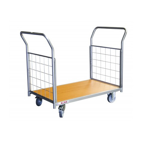 Chariot FIMM 250 kg 1000 x 600 mm modulaire 2 dossiers grillagés Chariot FIMM 250 kg 1000 x 600 mm modulaire 2 dossiers grillagés