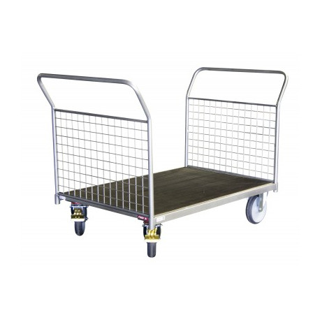 Chariot FIMM 500 kg 1200 x 800 mm tapis 2 dossiers grillagés Chariot FIMM 500 kg 1200 x 800 mm tapis 2 dossiers grillagés