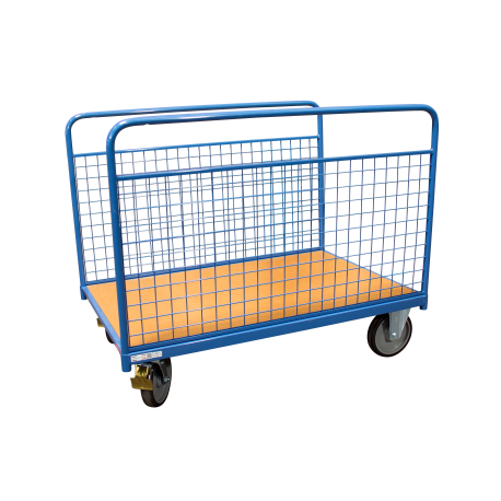 Chariot FIMM 500 kg 1200 x 800 mm 2 ridelles amovibles grillage Chariot FIMM 500 kg 1200 x 800 mm 2 ridelles amovibles grillage