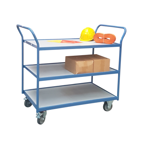 Servante FIMM 250 kg 3 plateaux 1000x600 mm mélaminé gris Servante FIMM 250 kg 3 plateaux 1000x600 mm mélaminé gris