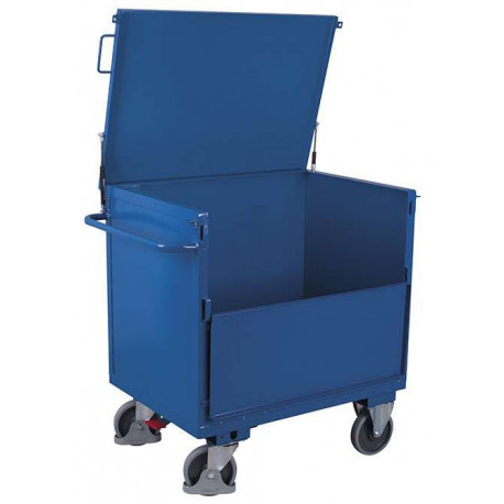 Chariot caisse en tôle d'acier avec toit Chariot caisse en tôle d'acier avec toit