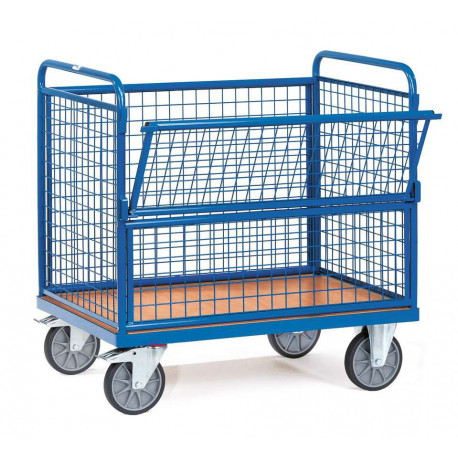 Chariot caisse grillagé sans toit Chariot caisse grillagé sans toit