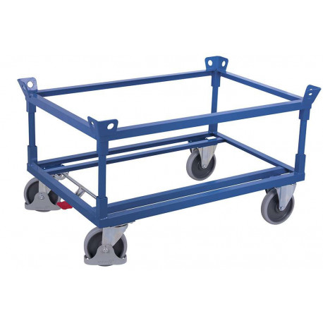 Chariot porte-palettes avec cadre rehaussé roues thermoplastique Chariot porte-palettes avec cadre rehaussé roues thermoplastique