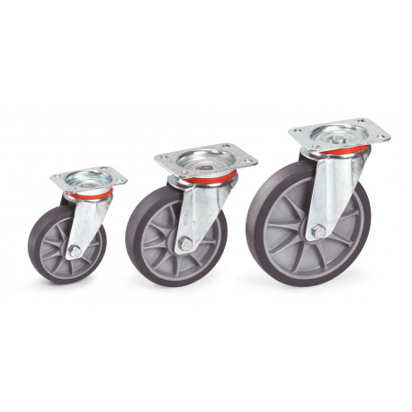 Roue pivotante bandage TPE Roue pivotante bandage TPE