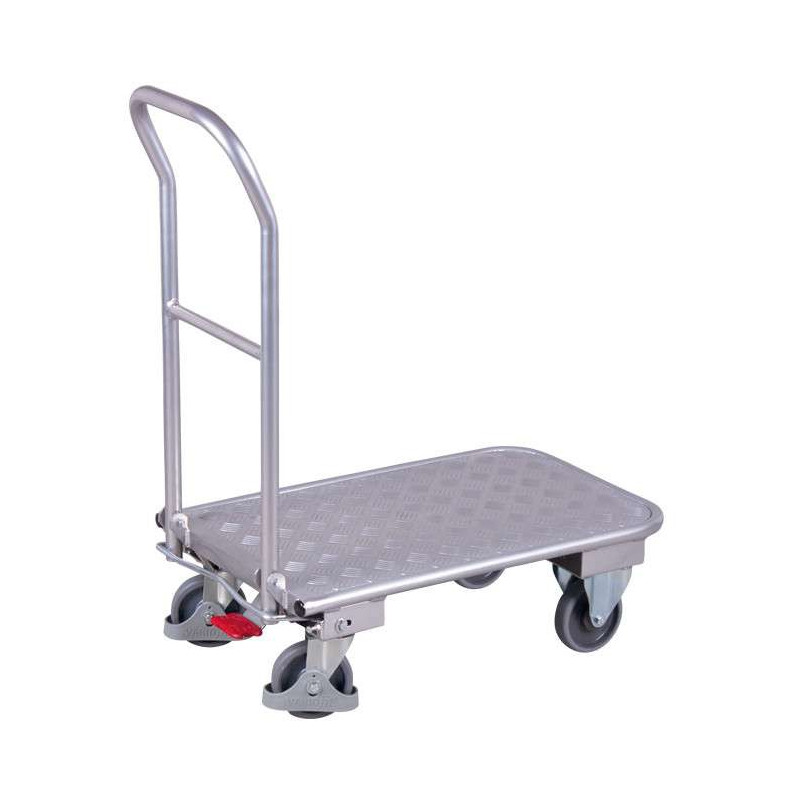 Chariot pliant à dossier en aluminium